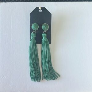 Women’s Green tassel earrings | Pierced | Excellent condition